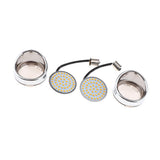 Max 1 Pair Motorcycle White/Amber LED Turn Signal Insert Smoke Cover for Harley