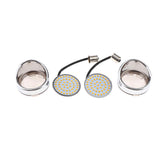 Max 1 Pair Motorcycle White/Amber LED Turn Signal Insert Smoke Cover for Harley