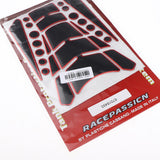 Maxbell 3D Carbon Fiber Motorcycle Gas Fuel Tank Sticker Fit Gel Pad Decal Red