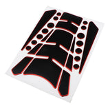 Maxbell 3D Carbon Fiber Motorcycle Gas Fuel Tank Sticker Fit Gel Pad Decal Red