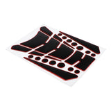 Maxbell 3D Carbon Fiber Motorcycle Gas Fuel Tank Sticker Fit Gel Pad Decal Red