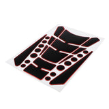 Maxbell 3D Carbon Fiber Motorcycle Gas Fuel Tank Sticker Fit Gel Pad Decal Red