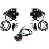 Max 2pcs 125W LED Headlight Motorcycle Driving Fog Spot Bulb Light & Switch