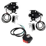 Max 2pcs 125W LED Headlight Motorcycle Driving Fog Spot Bulb Light & Switch