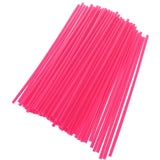 Max 72Pieces Universal Motocross Wheel Rim Spoke Wraps Skins Cover Pink