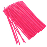 Max 72Pieces Universal Motocross Wheel Rim Spoke Wraps Skins Cover Pink