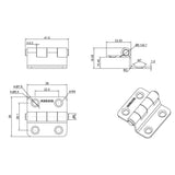 Maxbell 316 Stainless Steel Marine/Boat Cast Square Deck Hinge