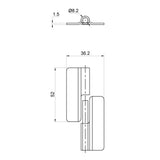 Maxbell Universal Butt Hinge Stainless Steel Door Butt Hinge for Marine Boat-Left