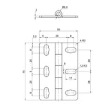 Maxbell Folding Butt Hinges Stainless Steel for Home Furniture Hardware