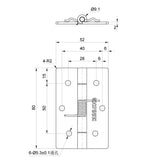 Maxbell Stainless Steel Spring Door Hinge Automatic Closing Adjustable Silver