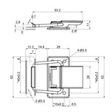 Maxbell Stainless Steel Metal Spring Loaded Latches Catch Toggle Hasp Boat Hardware