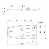 Maxbell Boat Marine Deck Door Hatch Compartment Hinge 304 Stainless Steel Hardware