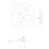 Maxbell Stainless Steel Marine Boat Cast Square Deck Hinge Door Hinge Accessories
