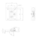 Maxbell Stainless Steel Adjustable Marine Boat Cast Square Deck Hinge Door Hinge