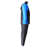 Maxbell Waterproof Rain Coat Suit Hooded Jacket Pants XXL Blue
