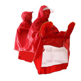 Max Oxford Raincoat Rider Covers Cape E-Bike Motorcycle Double Poncho Red
