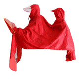 Max Oxford Raincoat Rider Covers Cape E-Bike Motorcycle Double Poncho Red