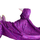 Max Oxford Raincoat Rider Covers Cape E-Bike Motorcycle Double Poncho Purple