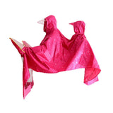 Max Oxford Raincoat Rider Covers Cape E-Bike Motorcycle Double Poncho Pink