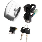 Max Ignition Switch Lock+Fuel Gas Tank Cover+Steering Lock Set for Suzuki GS125