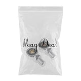 Maxbell 1 Pair Eye Adapter Eye End For Motorcycle Scooter Shock Absorber 10mm Sliver