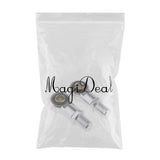 Maxbell 2Pcs Eye Adapters for Motorcycle Scooter Shock Absorber - Silver 10mm