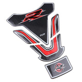 Maxbell 5D Carbon Fiber Red Motorcycle Fuel Tank Pad Protector Sticker  for FASP
