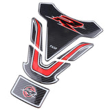 Maxbell 5D Carbon Fiber Red Motorcycle Fuel Tank Pad Protector Sticker  for FASP