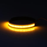 Maxbell DC12V Amber LED Motorcycle Fork Turn Signals Strip Light Lamp, Waterproof