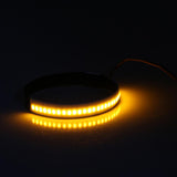 Maxbell DC12V Amber LED Motorcycle Fork Turn Signals Strip Light Lamp, Waterproof