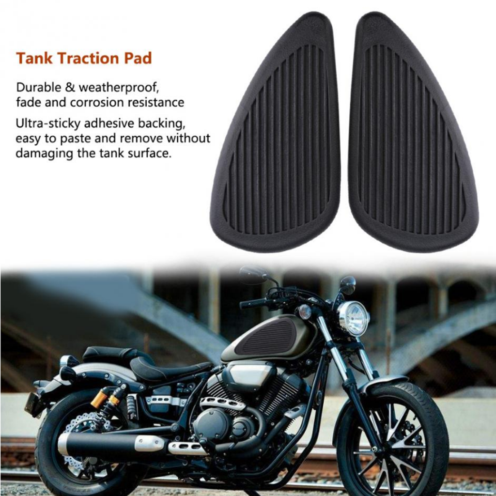 Maxbell Anti- Slip Side Tank Traction Knee Grip Protectors Gas Tank Stickers  Brown