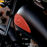 Maxbell Motorcycle Gas Tank Pad Traction Side Fuel Knee Grip Decal Cafe Racer Black