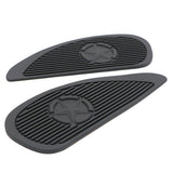 Maxbell Motorcycle Gas Tank Pad Traction Side Fuel Knee Grip Decal Cafe Racer Black