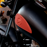 Maxbell Motorcycle Gas Tank Pad Traction Side Fuel Knee Grip Decal Cafe Racer Red