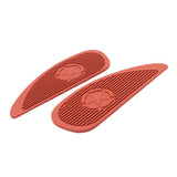 Maxbell Motorcycle Gas Tank Pad Traction Side Fuel Knee Grip Decal Cafe Racer Red