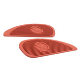 Maxbell Motorcycle Gas Tank Pad Traction Side Fuel Knee Grip Decal Cafe Racer Red