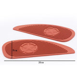 Maxbell Motorcycle Gas Tank Pad Traction Side Fuel Knee Grip Decal Cafe Racer Red