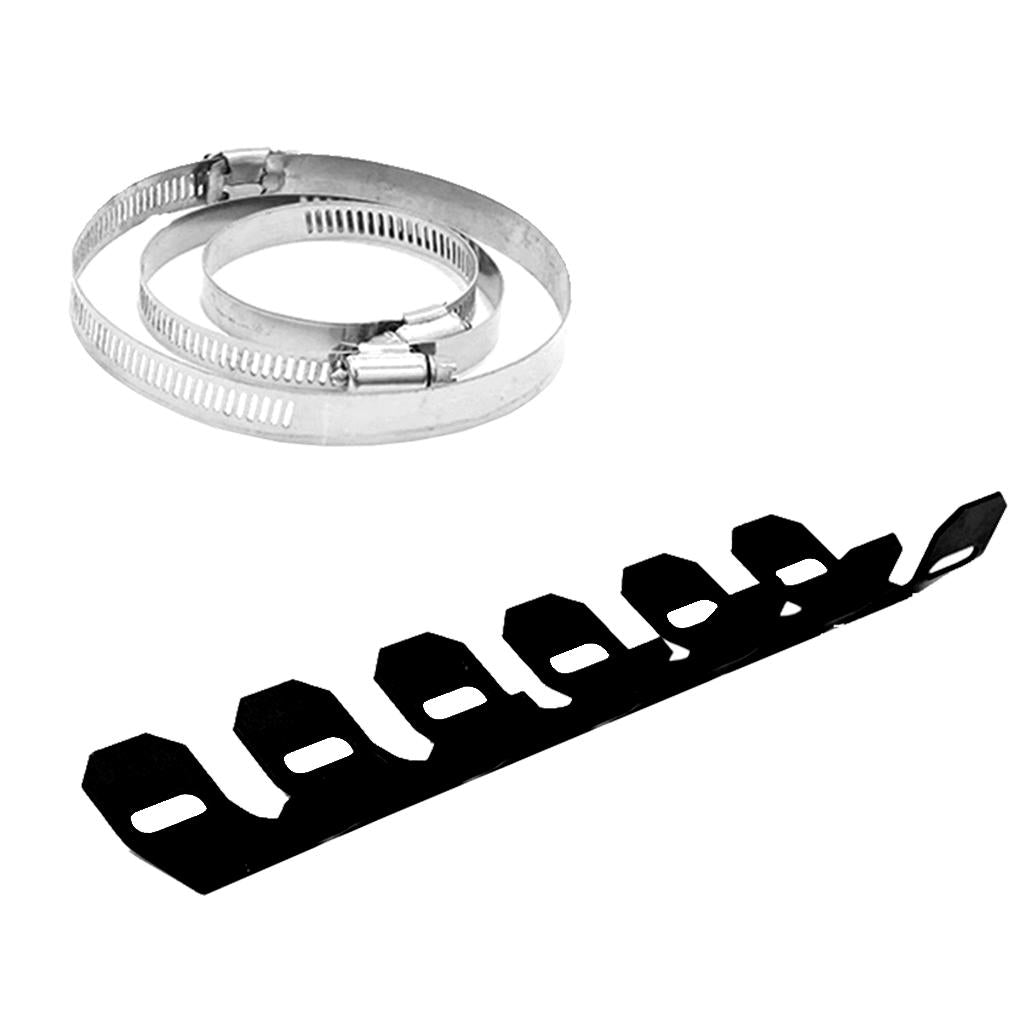 Max 25cm Exhaust Pipe Protector Guard Heat Shield for 2 Stroke Motorcycle Black
