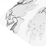 Max Maxb 2 Pieces Sliver Motorcycle Skull Fuel Tank Decals Stickers Adhesive Lasting