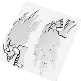 Max Maxb 2 Pieces Sliver Motorcycle Skull Fuel Tank Decals Stickers Adhesive Lasting