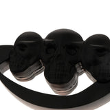 Maxbell 8mm/10mm Flame Skull Motorbike Rear View Mirror for Harley for Honda  Black