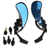 Maxbell 8mm/10mm Flame Skull Motorbike Rear View Mirror for Harley for Honda  Black