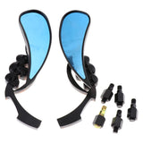 Maxbell 8mm/10mm Flame Skull Motorbike Rear View Mirror for Harley for Honda  Black