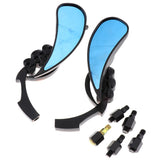 Maxbell 8mm/10mm Flame Skull Motorbike Rear View Mirror for Harley for Honda  Black