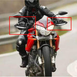 Maxbell Motorcycle Handlebar Hand Guards with LED Signal Light for Motorcycle White