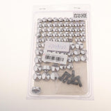 Maxbell 80pcs Motorcycle Chrome ABS Bolt Toppers Caps Covers for Harley FLT/FLH