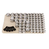 Maxbell 80pcs Motorcycle Chrome ABS Bolt Toppers Caps Covers for Harley FLT/FLH