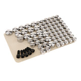 Maxbell 80pcs Motorcycle Chrome ABS Bolt Toppers Caps Covers for Harley FLT/FLH