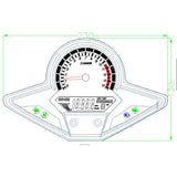 Maxbell 199 KMH MPH 15000 rpm LCD Digital Speedometer Tachometer Odometer kmh for Honda CBR250R CBR 250