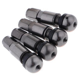 Max 4 Pcs Car Tubeless Wheel Dust Caps Tire Valve Stems Gray